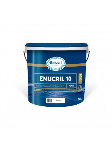 Revestimiento Exterior Emucril 10 Elástico Rugoso Blanco