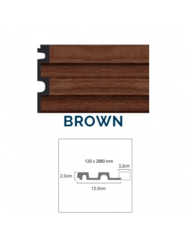 Friso de listones Floor Step WALL Brown