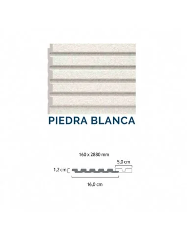 Friso de listones Floor Step WALL Piedra Blanca