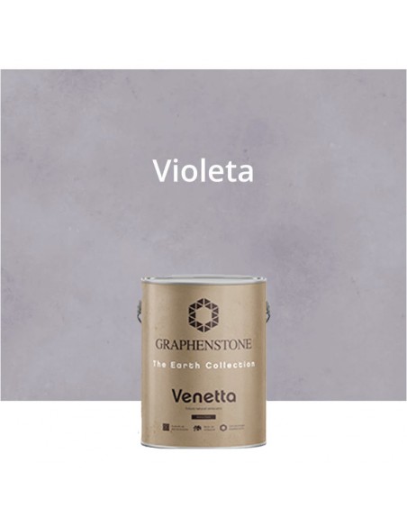 Estuco natural veneciano de alta decoración VENETTA Violeta Graphenstone