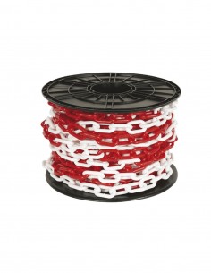 Cadena Plástico 6 mm Blanca-Roja