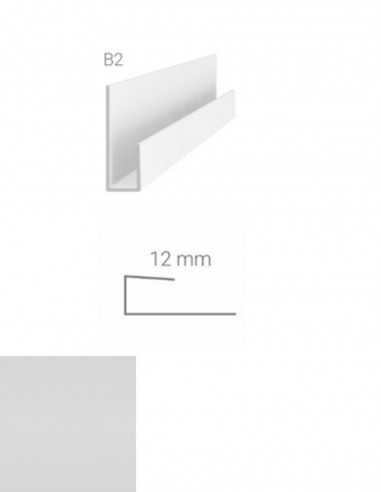 Perfil Terminación  Vilo B2 Gris