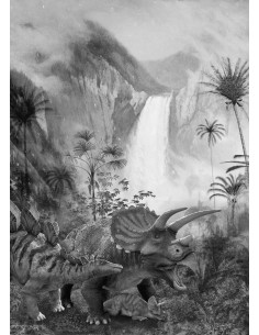 Fotomural Into Adventure Komar Jurassic Waterfall IAX4-0020 2