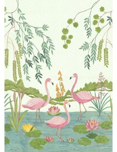 Fotomural Into Adventure Komar Flamingo Vibes IAX4-0044 2