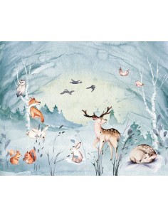 Fotomural Into Adventure Komar Animal Sleepover IAX7-0038 2