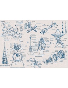 Fotomural Into Adventure Komar Spacecraft Architecture IAX8-0016 2