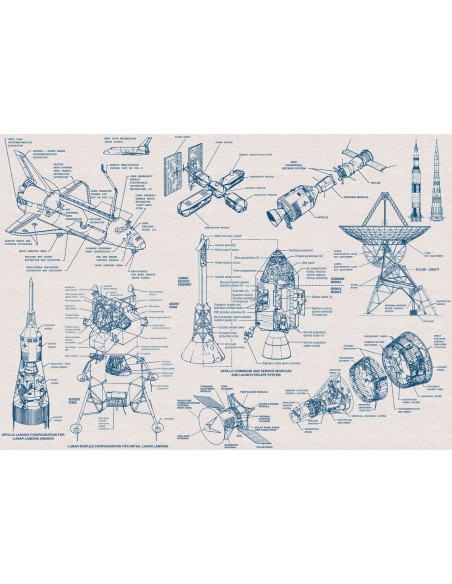 Fotomural Into Adventure Komar Spacecraft Architecture IAX8-0016
