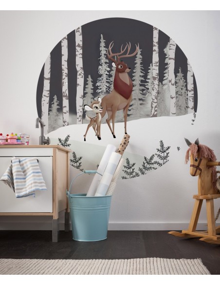 Mural Redondo Komar Autoadhesivo DOT Bambi Great Prince DD1-014