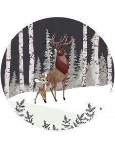 Mural Redondo Komar Autoadhesivo DOT Bambi Great Prince DD1-014 2