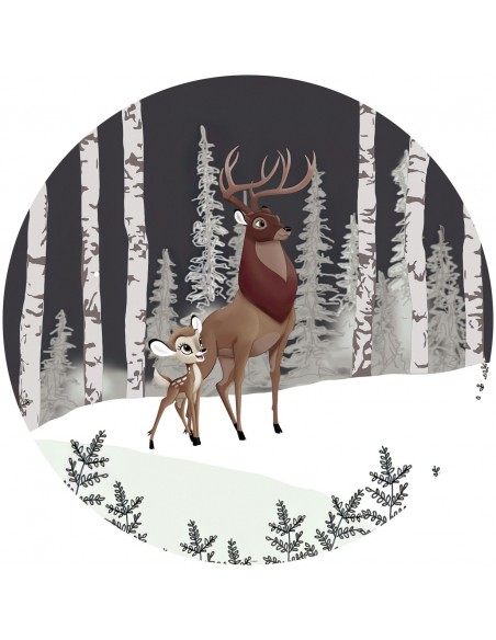Mural Redondo Komar Autoadhesivo DOT Bambi Great Prince DD1-014