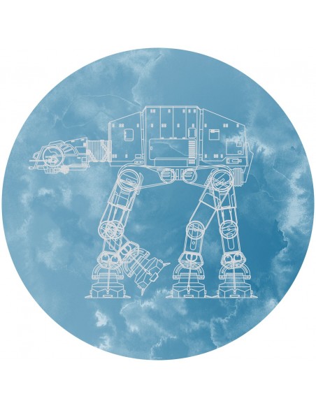 Mural Redondo Komar Autoadhesivo DOT Star Wars AT-AT DD1-025