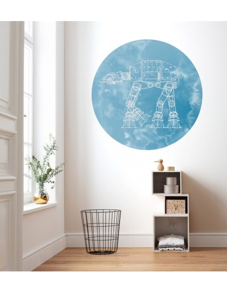 Mural Redondo Komar Autoadhesivo DOT Star Wars AT-AT DD1-025