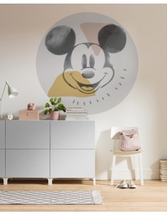 Mural Redondo Komar Autoadhesivo DOT Mickey Abstract DD1-039 2