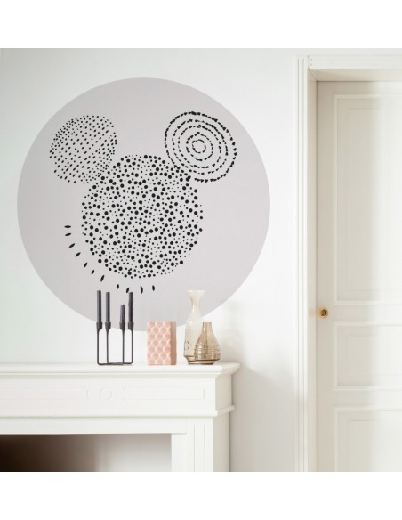 Mural Redondo Komar Autoadhesivo DOT Mickey Stipple Art DD1-040