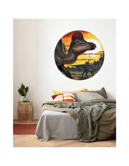 Mural Redondo Komar Autoadhesivo DOT Corythosaurus Sunset DNG1-002