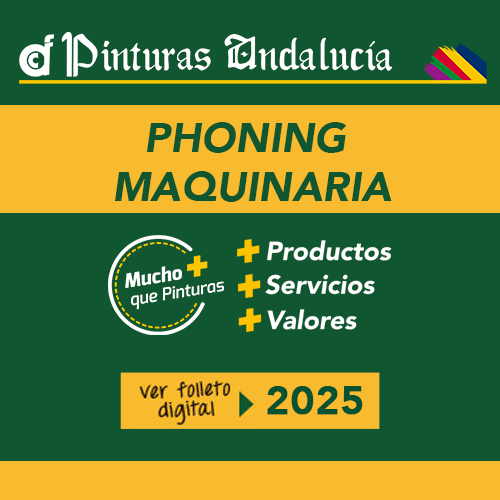 Descubre el catálogo de maquinaría para el phoning del 15/05/2025 en Pinturas Andalucía